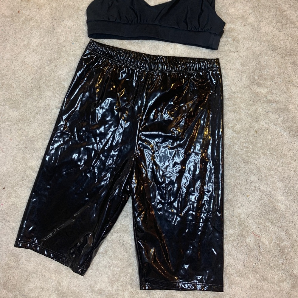 Forever21 Vinyl Biker shorts